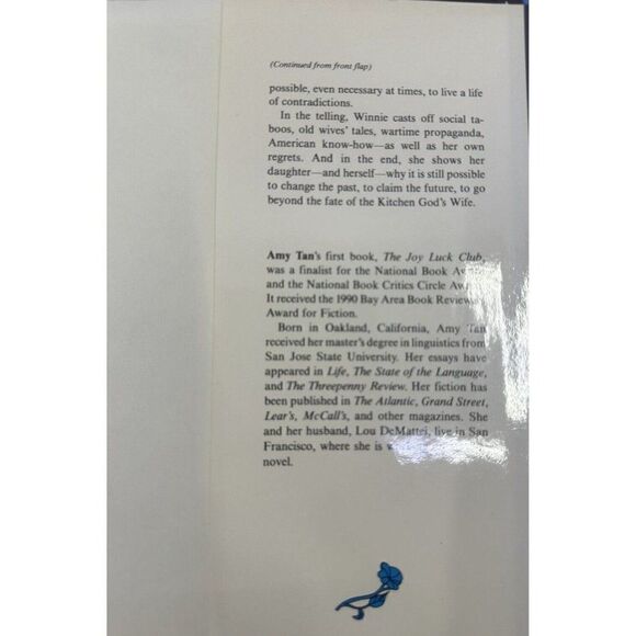 The Kitchen God's Wife by Amy Tan.  1st Printing 1991 Hardback Printed in USA - Picture 10 of 15